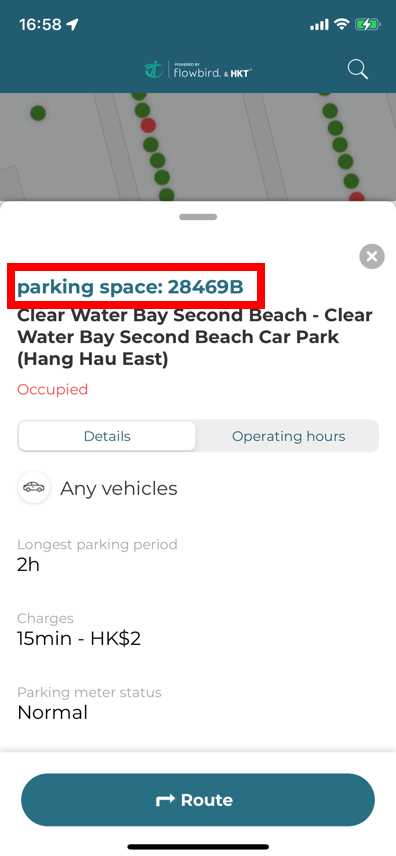 Enquire Parking Space No.